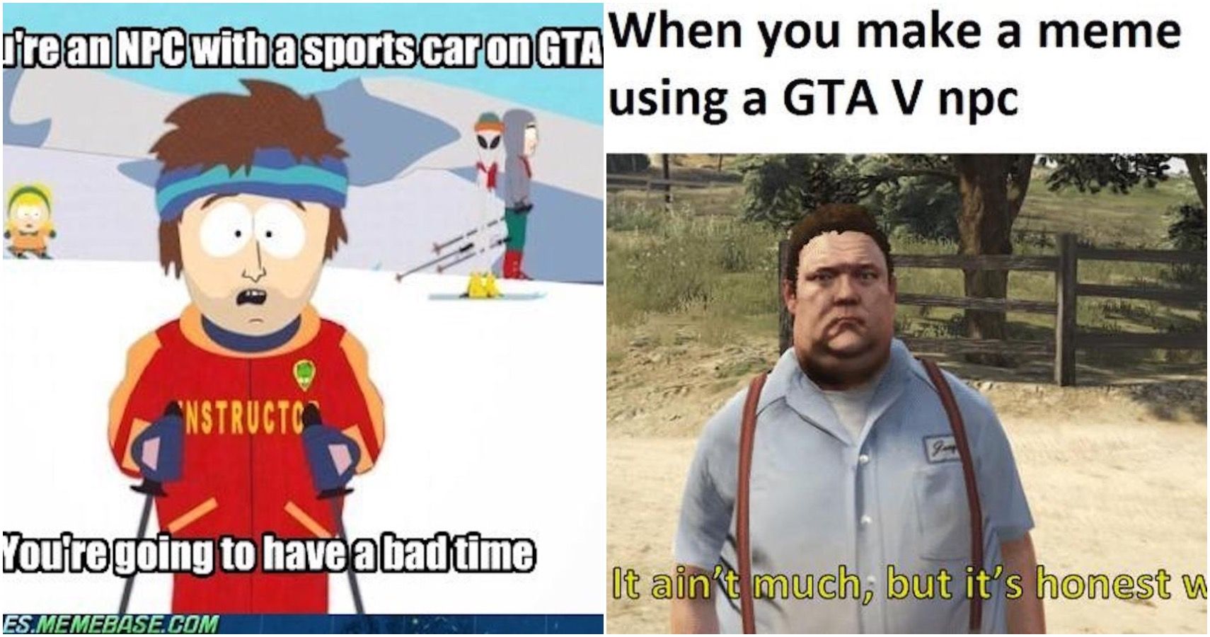 GTA meme split image