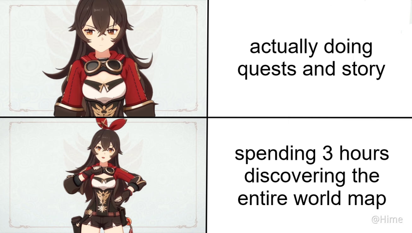 Genshin Impact Amber Exploration Meme