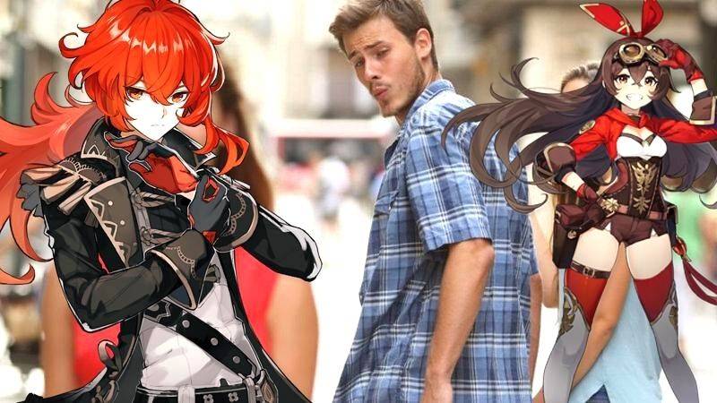 Genshin Impact Diluc And Amber Meme