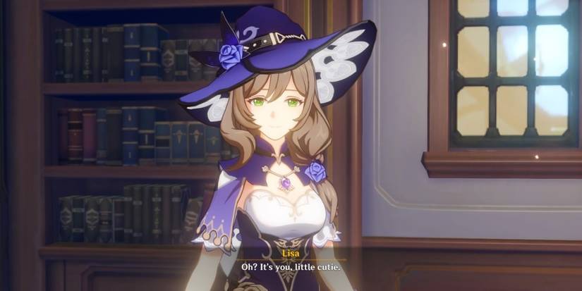 Genshin Impact Lisa flirting with player