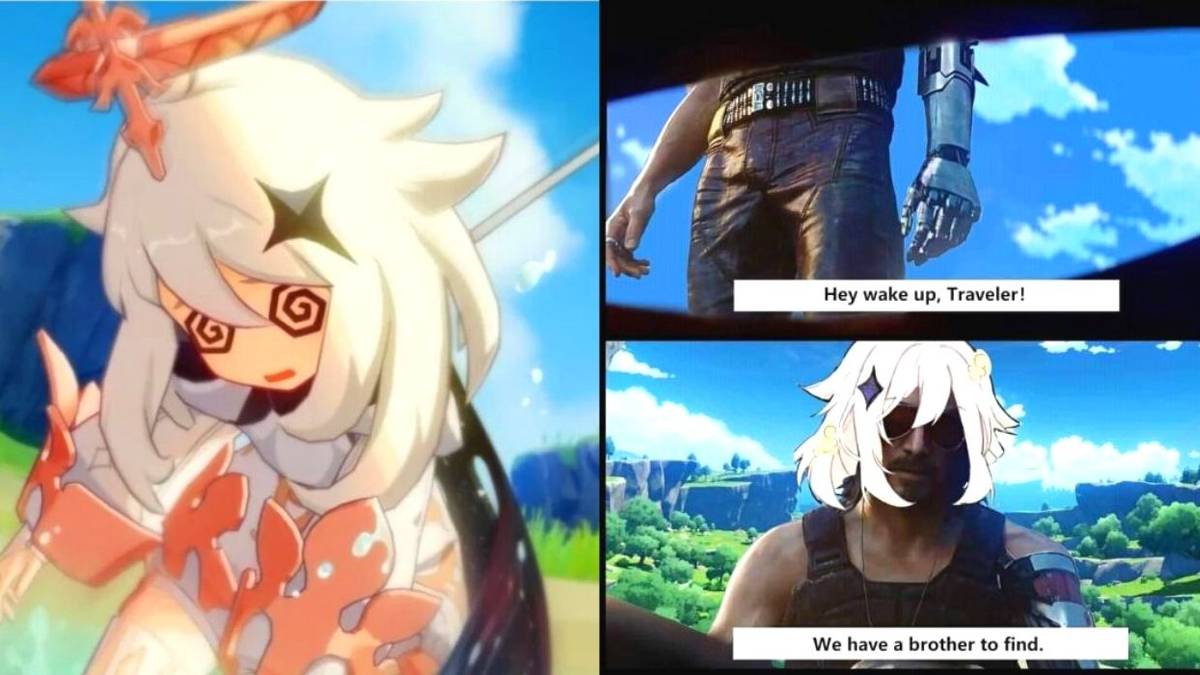 Genshin Impact Paimon Meme Split Image