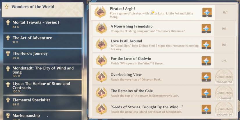 Pirates Argh World Commission Quest Genshin Impact