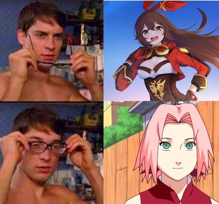 Genshin Impact Sakura And Amber Meme