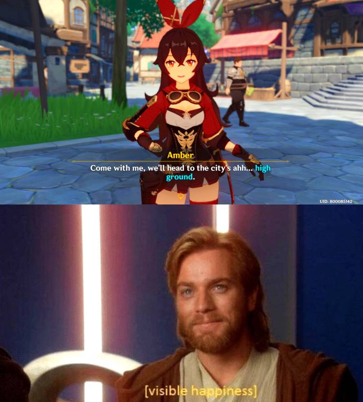 Genshin Impact Star Wars Amber Meme