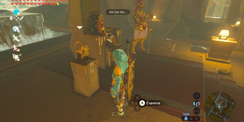 The Thunder Helm in Riju's Throne Room