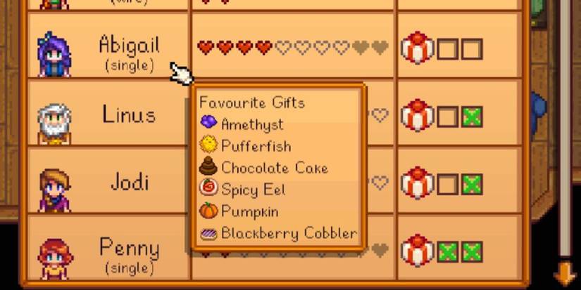 Gift Taste Helper Menu Stardew Valley Best Mods