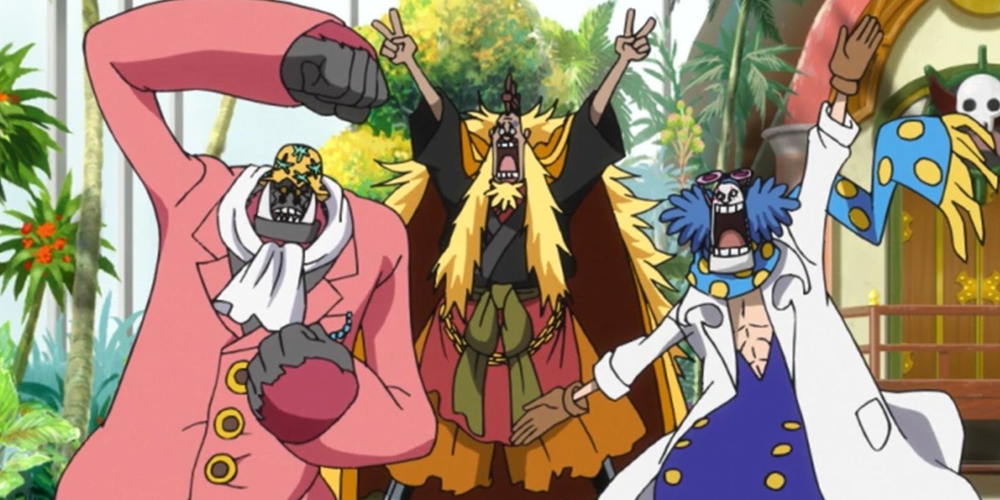 One Piece: Shiki Posing With His Two Most Notable Crew Members