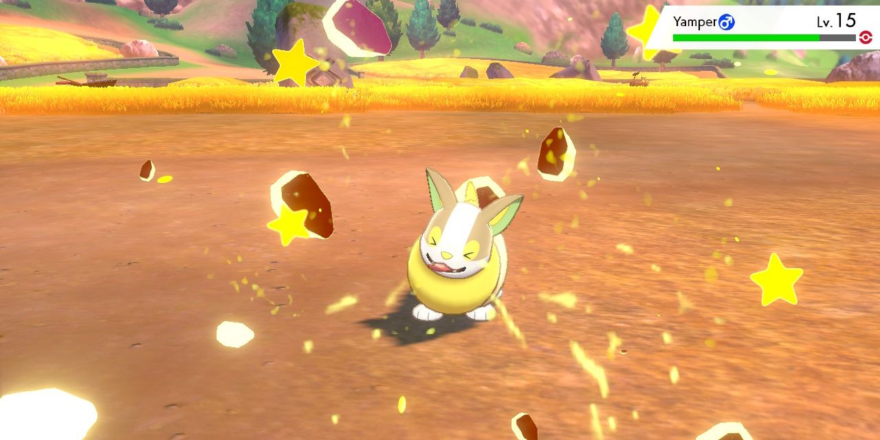 Yamper being hit with Grav Apple