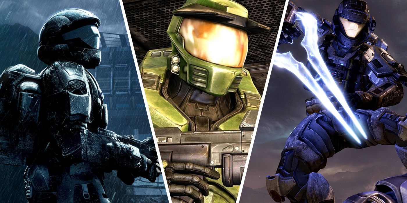 The Rookie from ODST, Master Chief in Halo CE, Noble Six in Reach