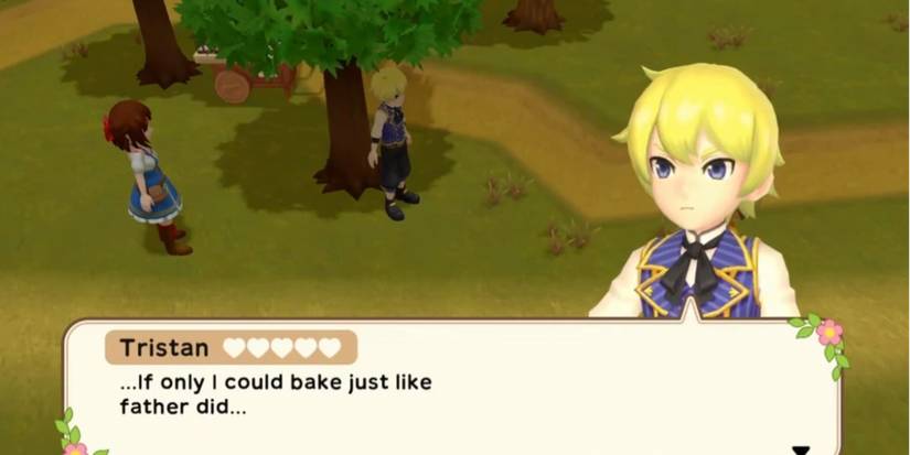 Harvest Moon One World Tristan Sitting Under a Tree