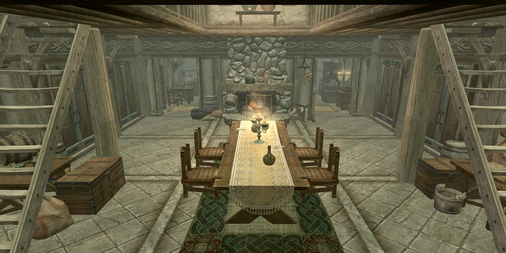 Main hall in a Skyrim home