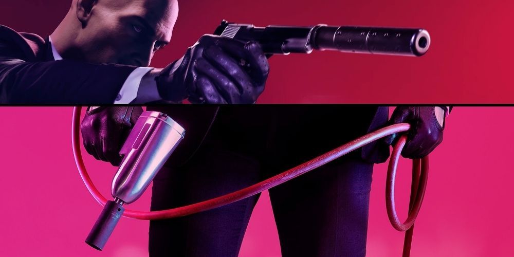 Hitman 3 Poster Agent 47 with Weapons