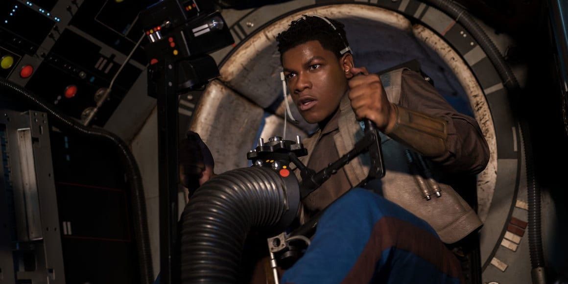John Boyega as Finn in Star Wars The Force Awakens