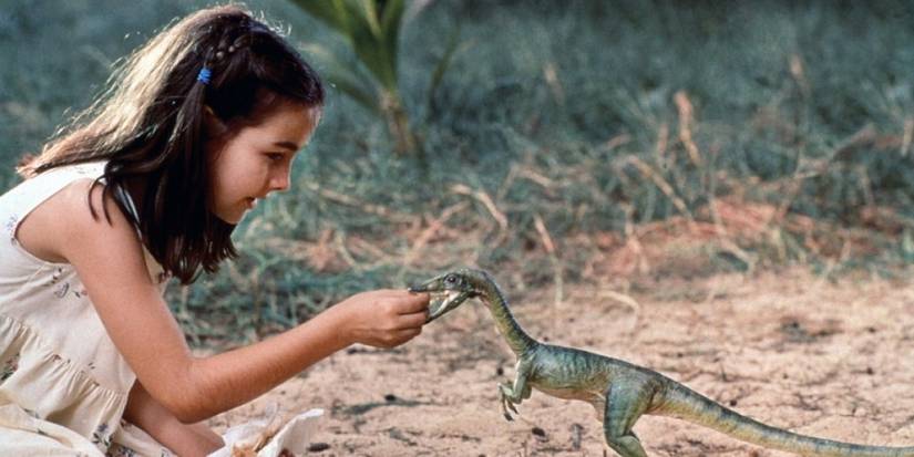 Jurassic Park The Lost World Girl and procompsognathus