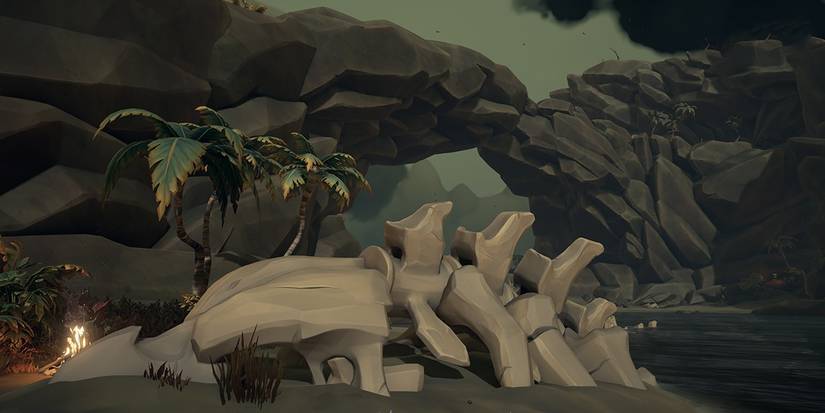 A Kraken skeleton in Sea of Thieves