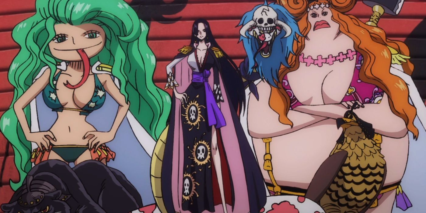 One Piece: Boa Hancock Standing With Her Sisters