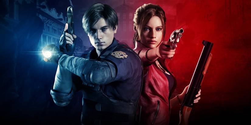 Leon and Claire contrasting colors - Resident Evil Leon Kennedy Trivia