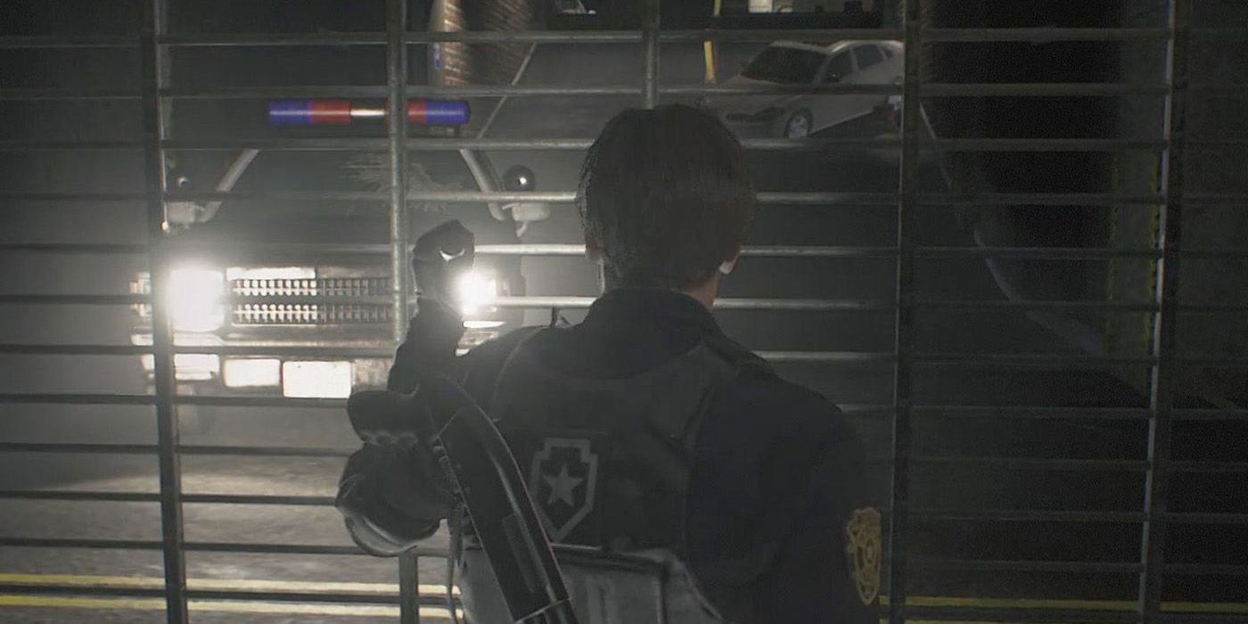 Леон видит полицейскую машину - Resident Evil Leon Kennedy Trivia