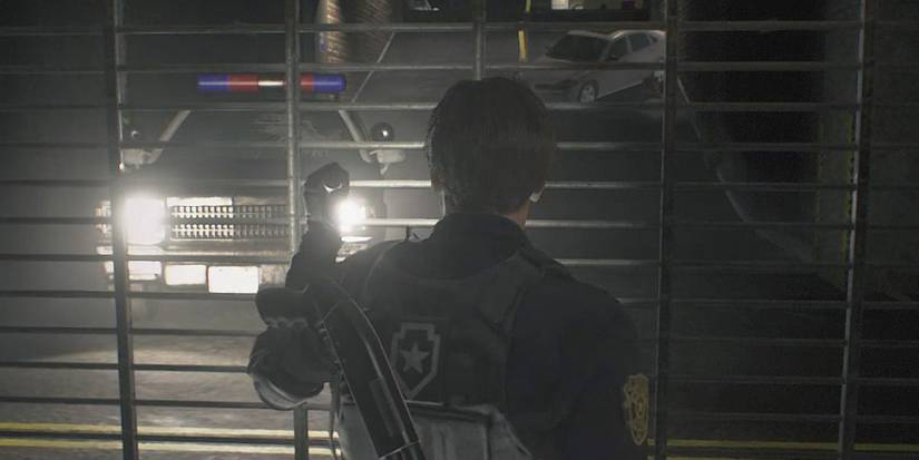 Leon seeing a police car - Resident Evil Leon Kennedy Trivia