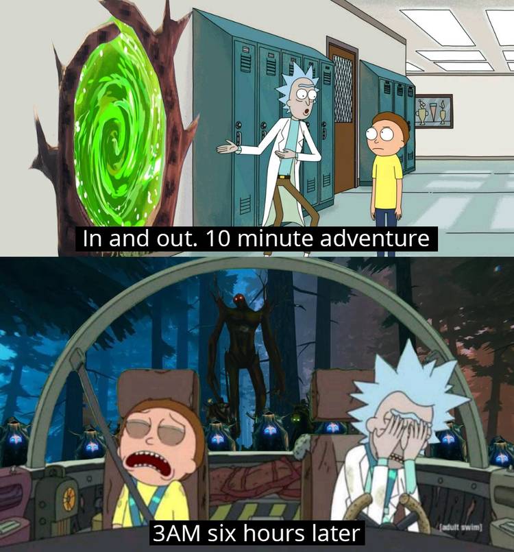 Valheim Meme Rick and Morty Just One More Adventure Meme