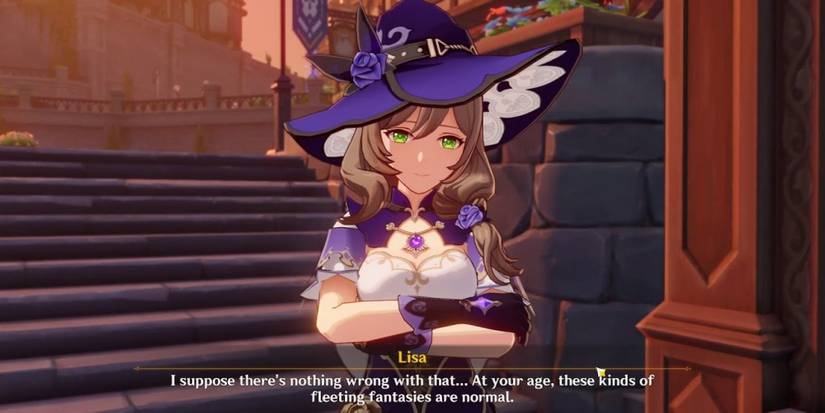 Genshin Impact Lisa being flirtatious