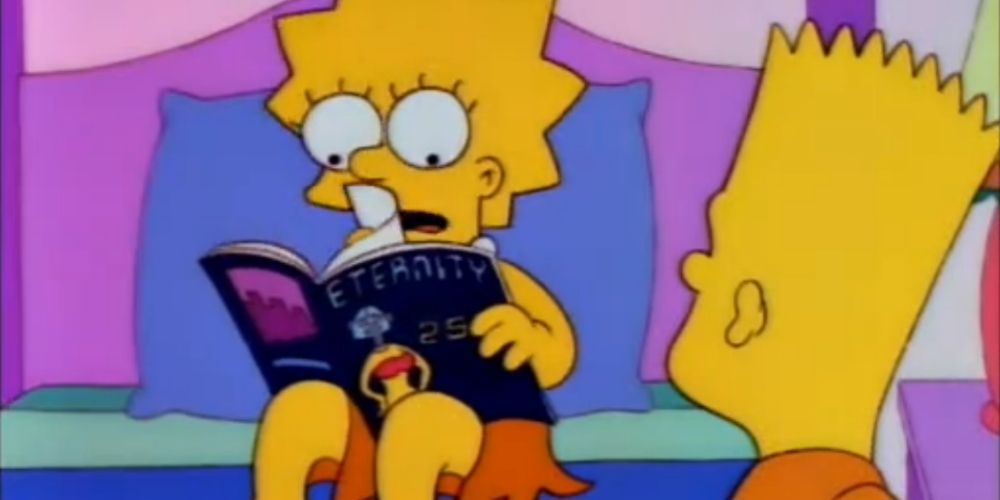 The Simpsons Lisa Reading Eternity Magazine