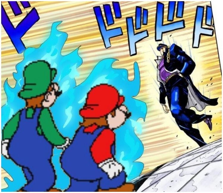 Mario Luigi JoJo meme Nintendo
