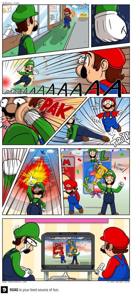Mario Luigi comic super smash bros