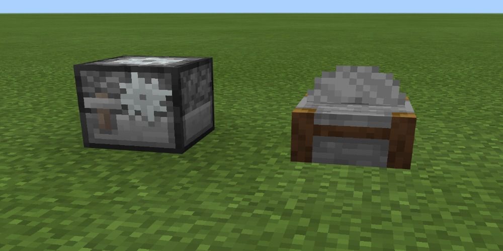 Minecraft 2 types of stone cutter blocks game