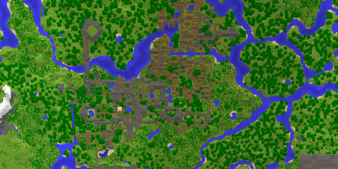 Minecraft Map showing the player's base