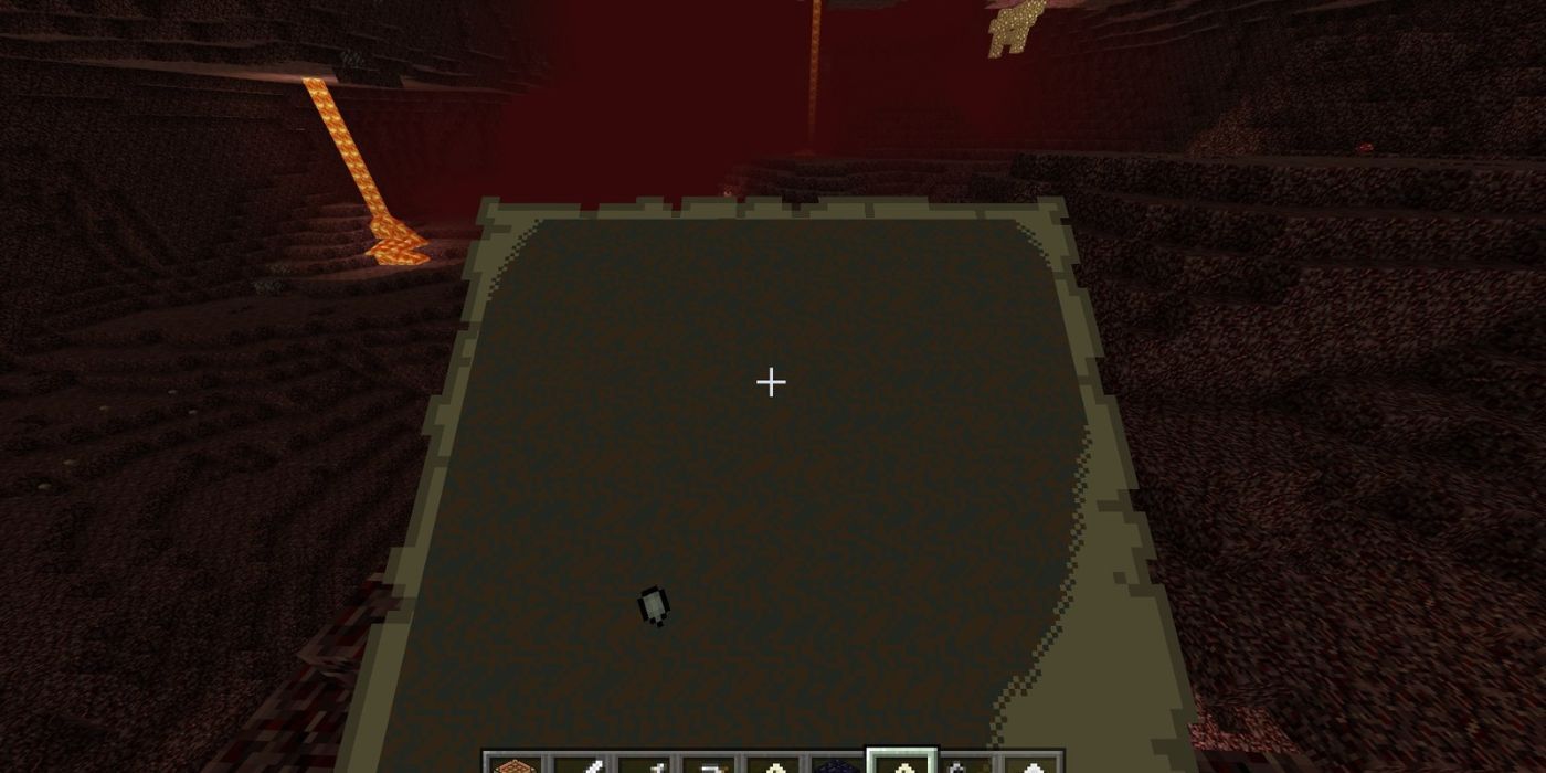 Minecraft using the map in the Nether
