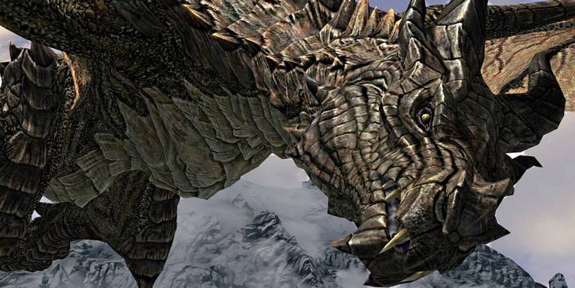 Skyrim Mirmulnir First Dragon Player Fights In Flight Regards Camera