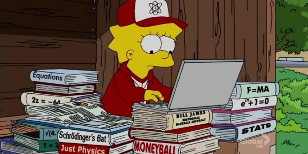 The Simpsons Lisa Studying to Make Perfect Baseball Team