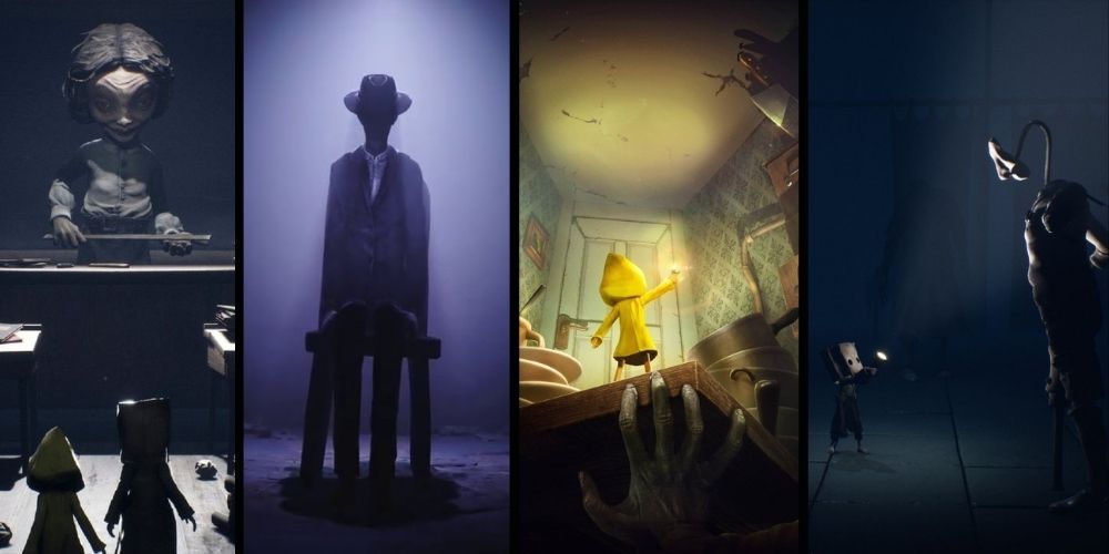 Little Nightmares 2 Monsters Collage
