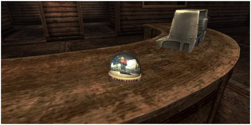 The snow globe in the main area of Mt. Charleston