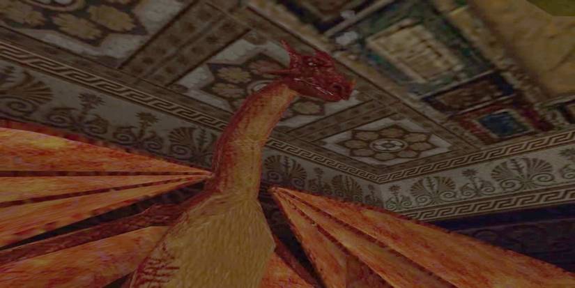 Elder Scrolls Redguard Nafaalilargus Menacing Pose Interior of Temple