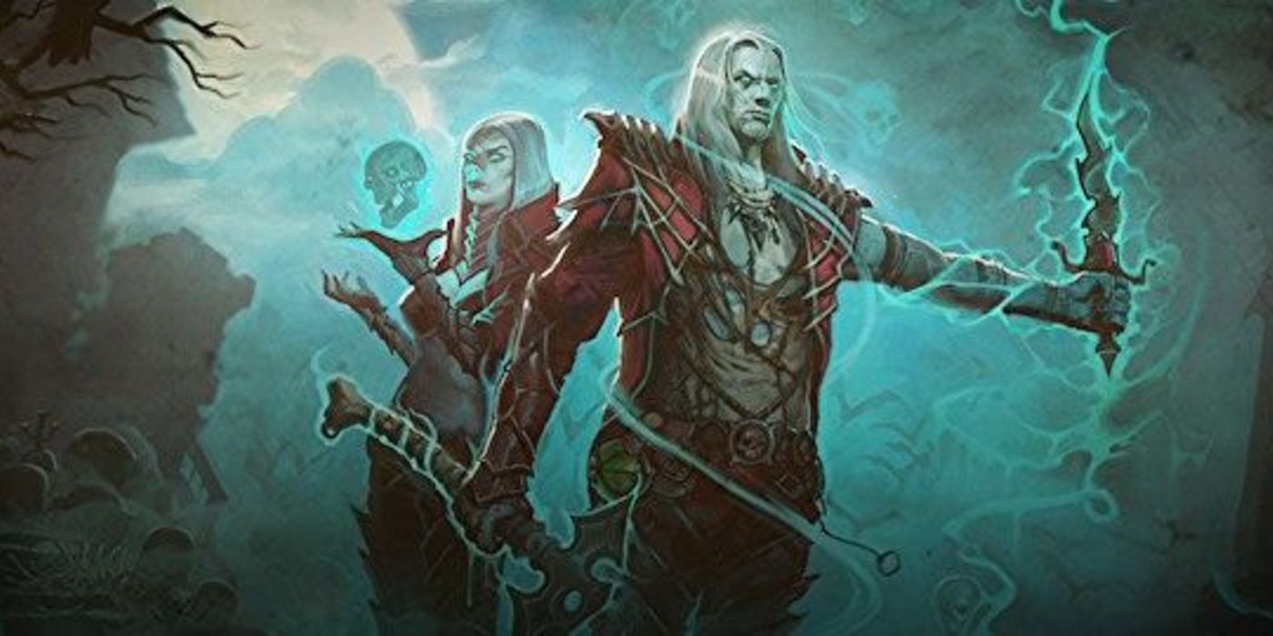 Diablo 2 Resurrected Male And Female Necromancers Artwork