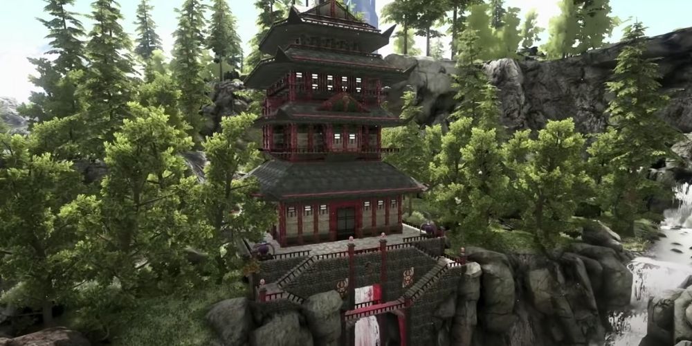 ARK Survival Evolved Asian Pagoda Base Design by Aaron Longstaff