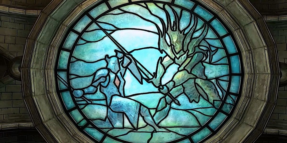 Elder Scrolls Oblivion Stained Glass Pleinal против Умарила