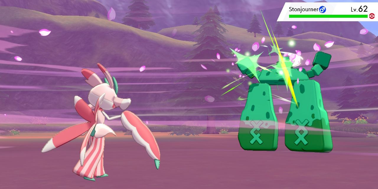 Lurantis using Petal Blizzard