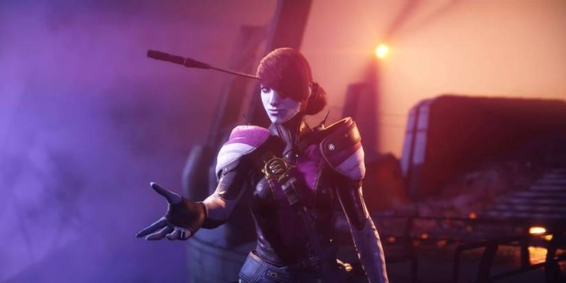 Petra holding out a hand, levitating a knife