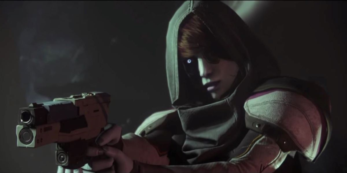 Destiny 2 character aiming a gun