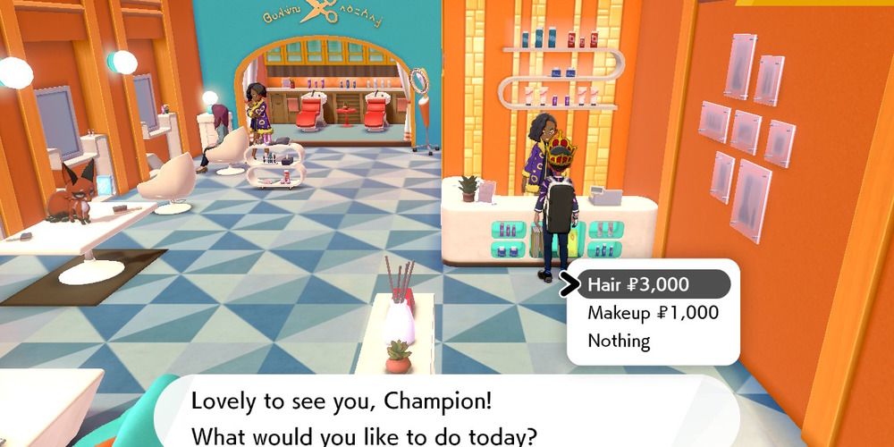 Hairstyle boutique in Pokemon Sword &amp; Shield
