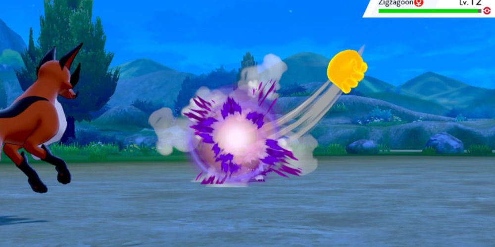 Thievul using Thief in Pokemon Sword and Shield