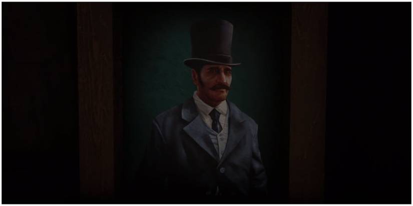 The portrait of the Strange Man that can be found in the store