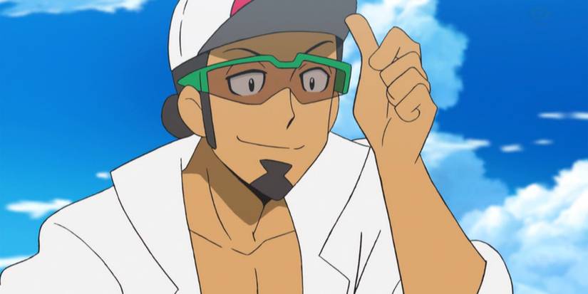 Professor Kukui adjusting his hat