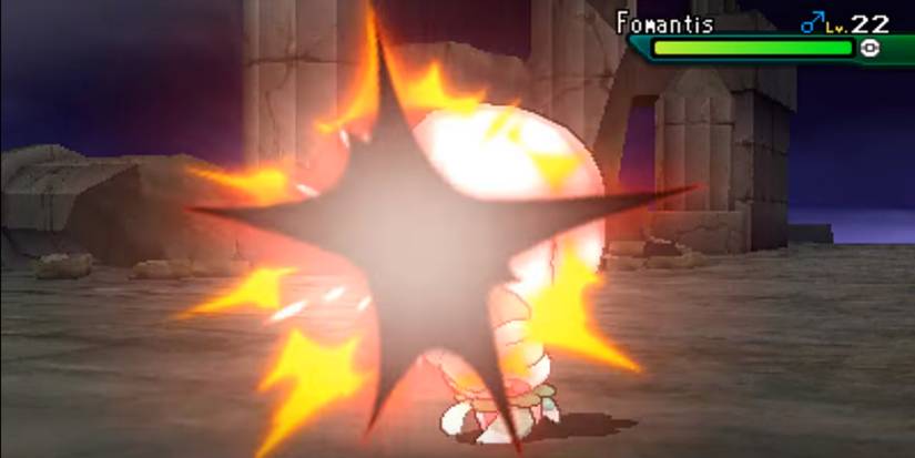Fomantis being hit with Punishment