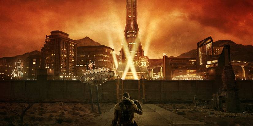 NCR Ranger at the New Vegas entrance Fallout New Vegas