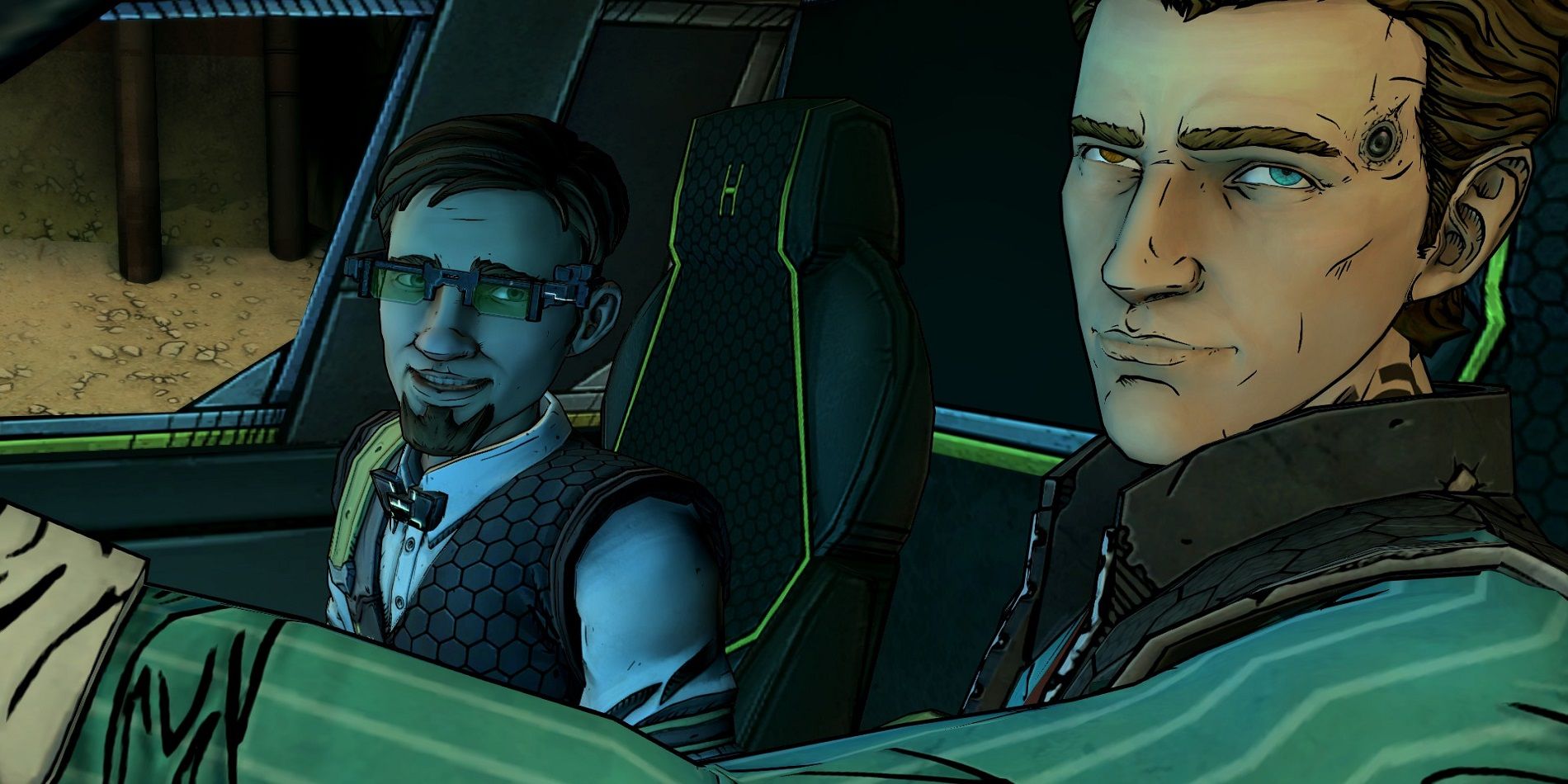 Tales From The Borderlands Vaugh and Rhys in Hyperion Car