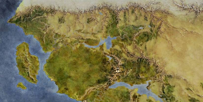 Map of the World of Rivellon in Divinity 2